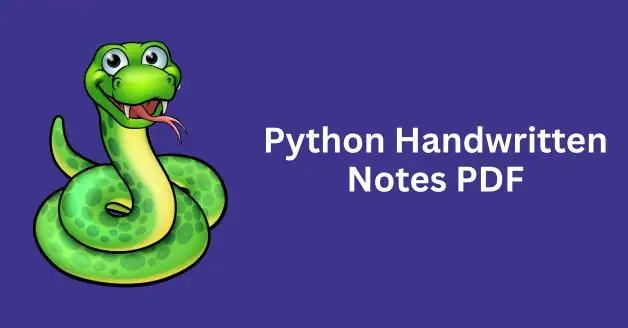 Python Handwritten Notes PDF Download